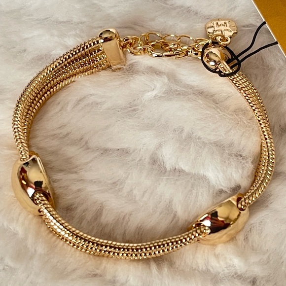 Monet Snake 4 Chain Bracelet Gold tone - Picture 3 of 6